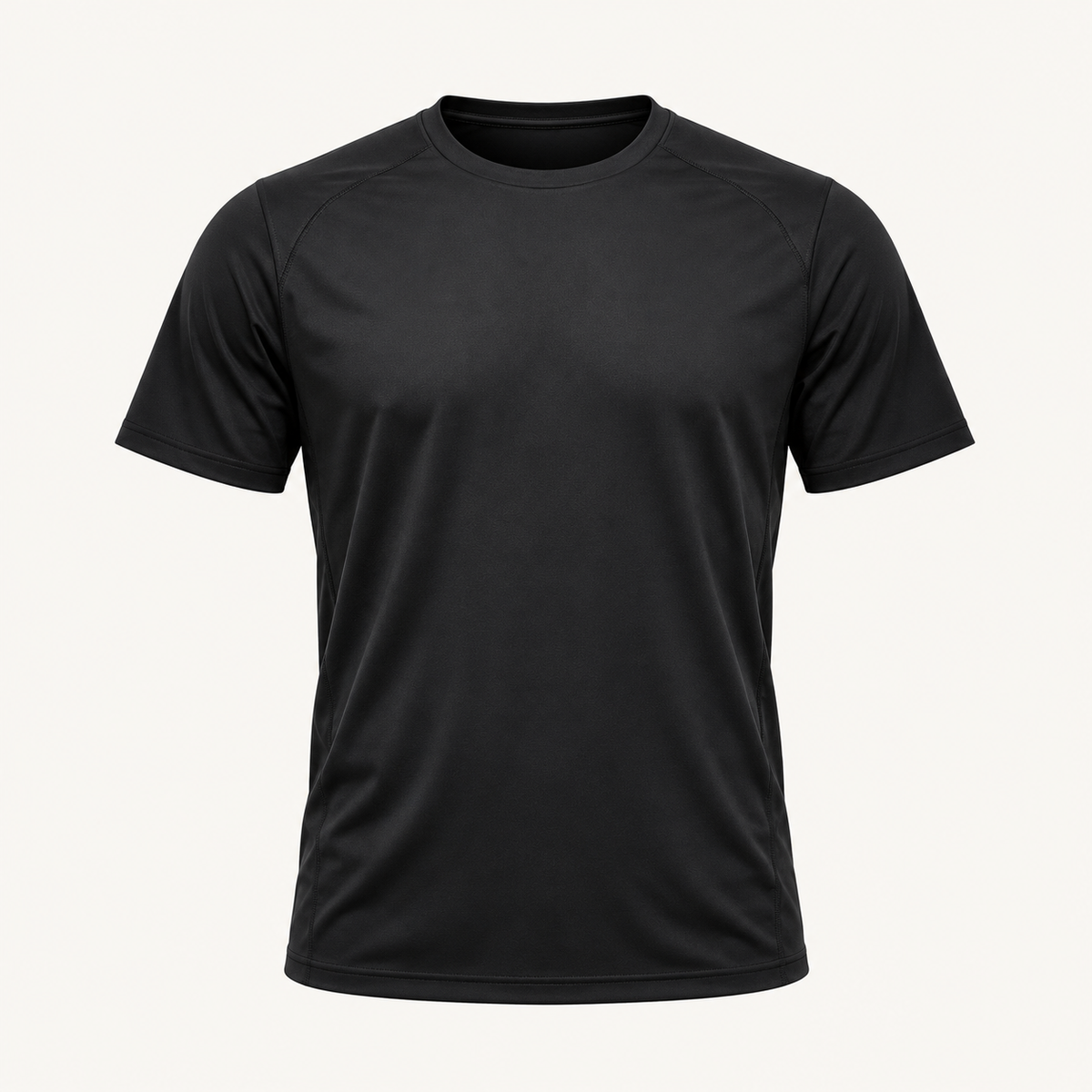 Black Gativo Core Training Tee, front-facing studio mock product photograph