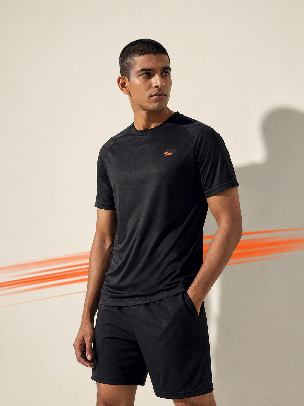 Indian athlete wearing Gativo Active Core Training Tee